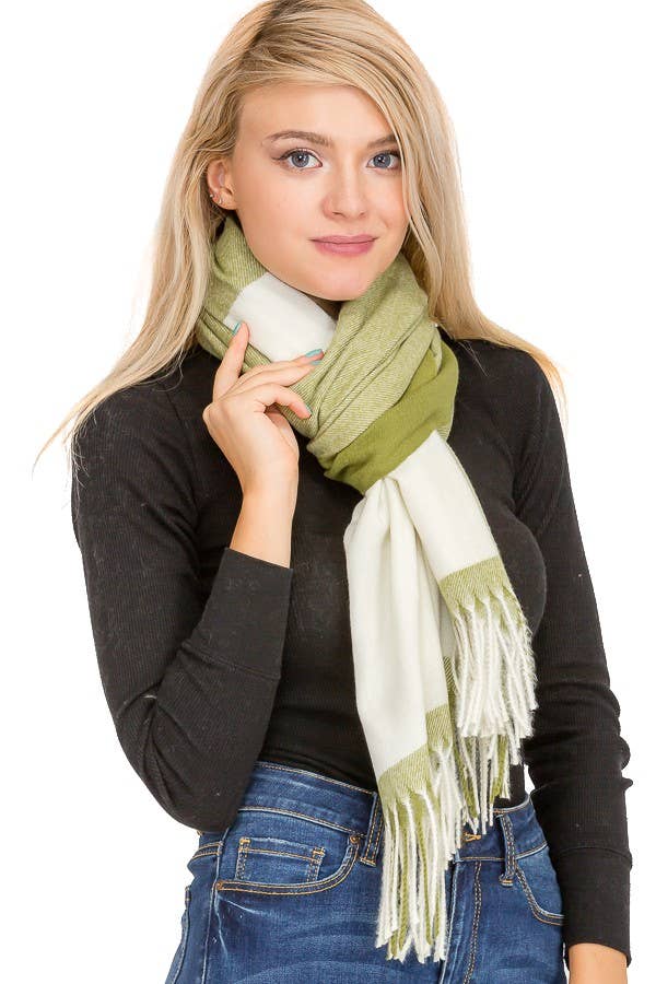 Cap Zone – wholesale Scarf – Women's – Classy Plaid Over Sized Virgin Wool Fuzzy Scarves2