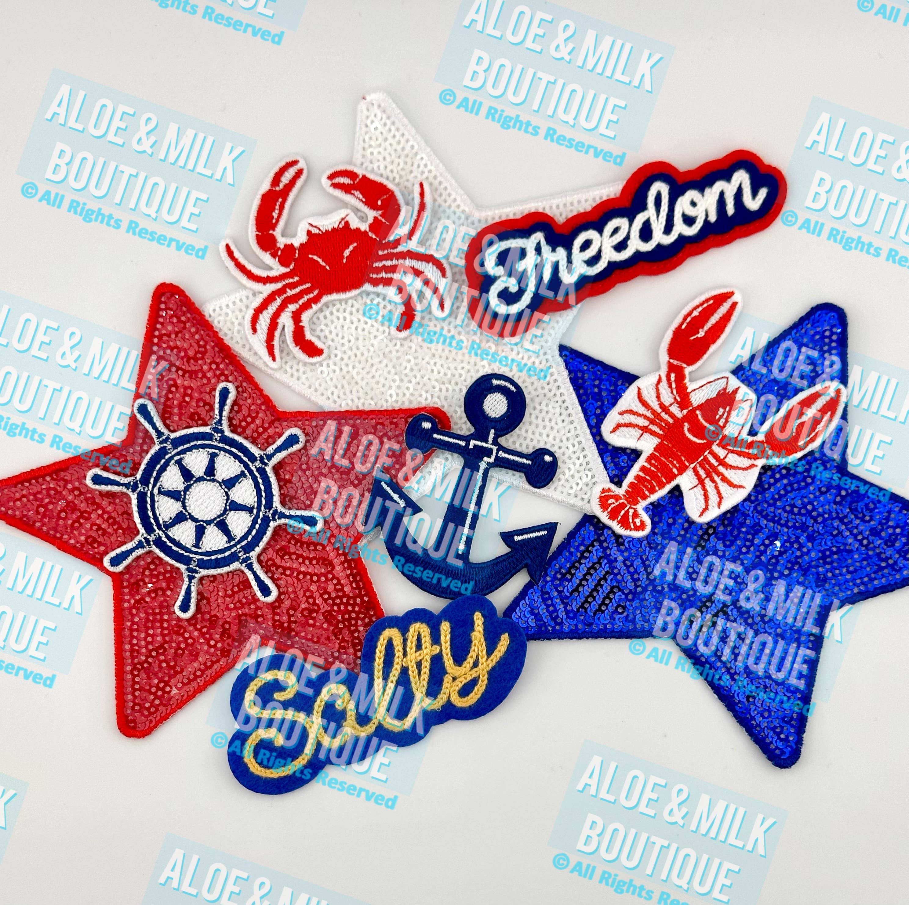 Aloe and Milk Boutique - Wholesale Patch - Krabbenpatch, oceaanpatches, strandpatch, zomerpatch, krab1