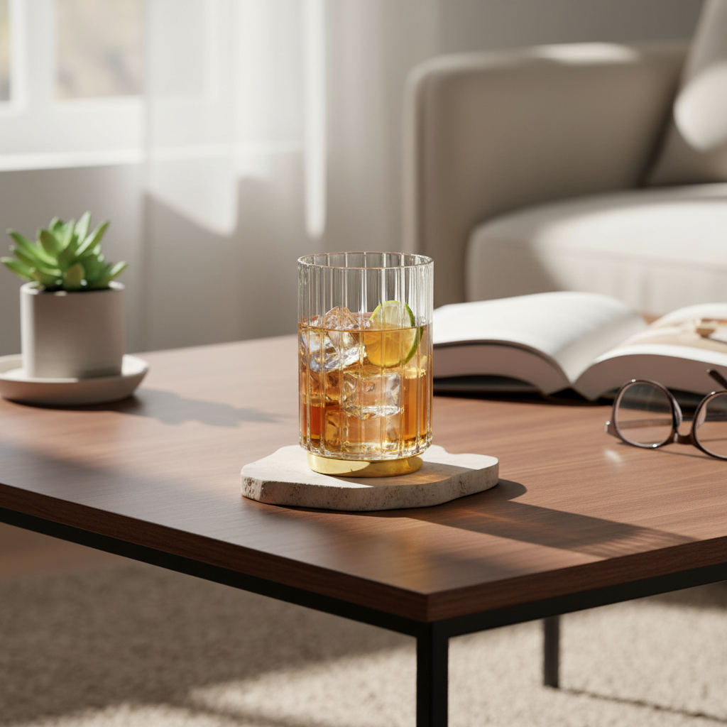 Kadra Kitchenware - Wholesale Cocktail/likeur glas - Vikko Decor - Elegant goudkleurig whiskeyglas van 400 ml1