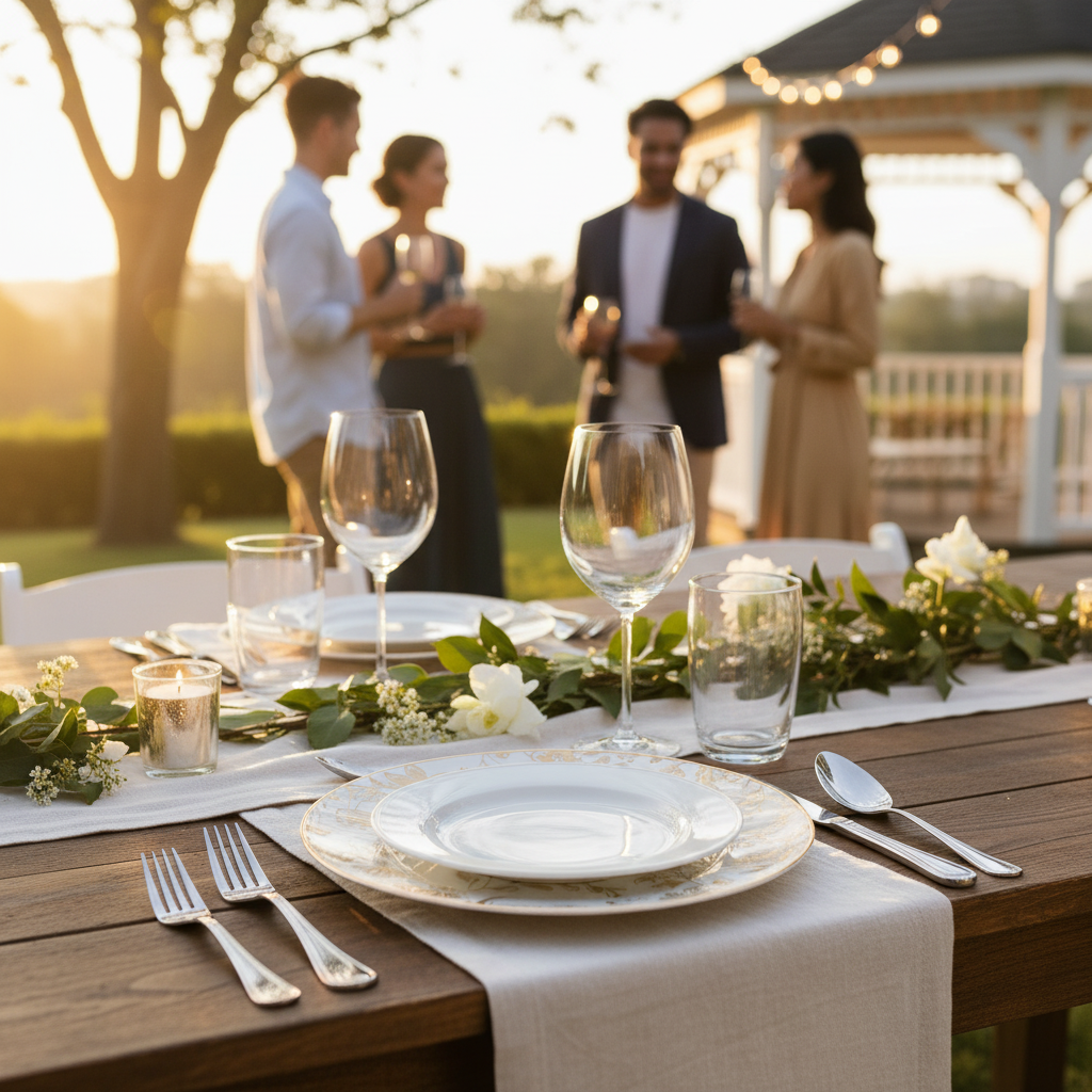 Kadra Kitchenware - Wholesale Charger Plate - Vikko Bliss Blossom Charger Plate White Gold Floral 122