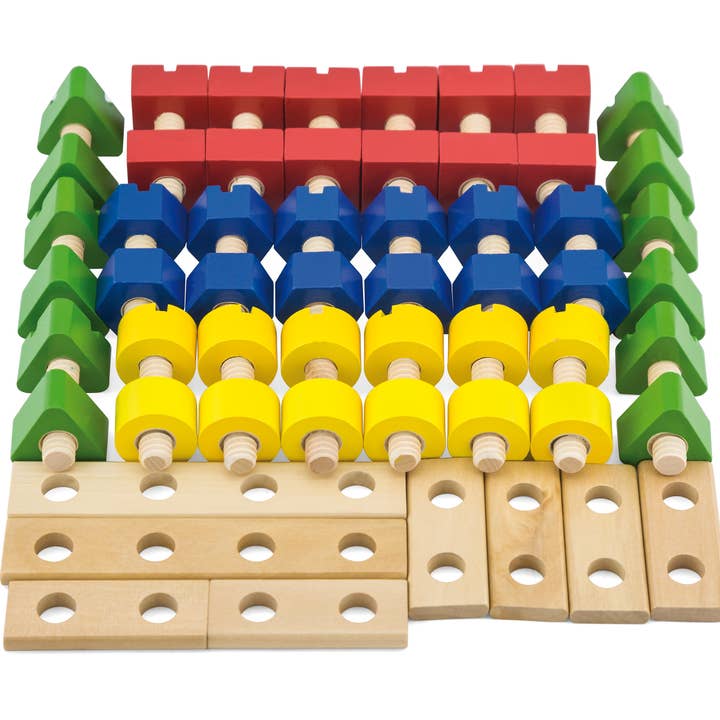 TOYS SERVICE, SL. -ANDREU TOYS- - Wholesale Wood Toy - Kids - Bolts & Nuts - 56 Pieces