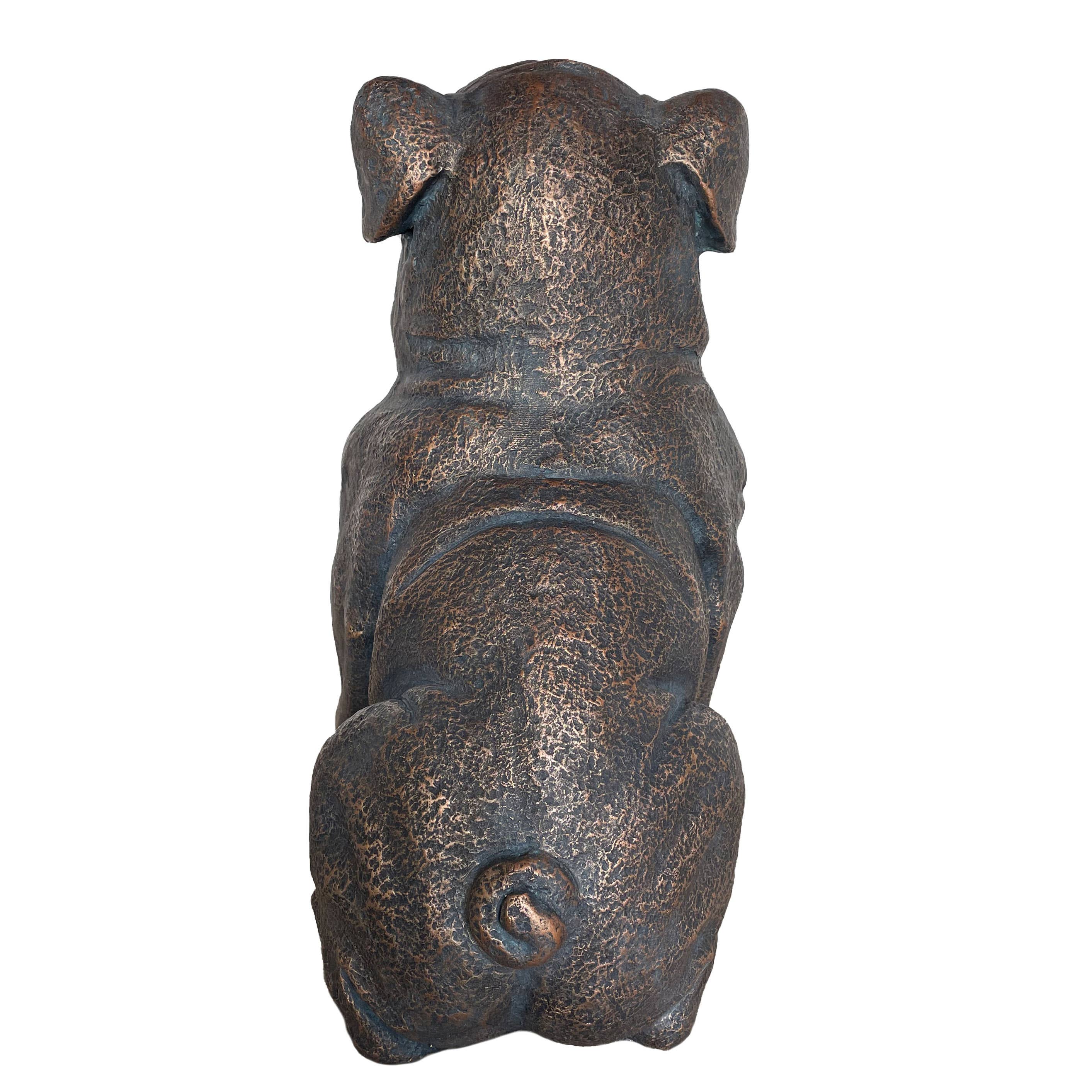 Galt International Company - Wholesale Outdoor Ornament/Decor - Sitting Bulldog Garden
 Resin Statue 16"20