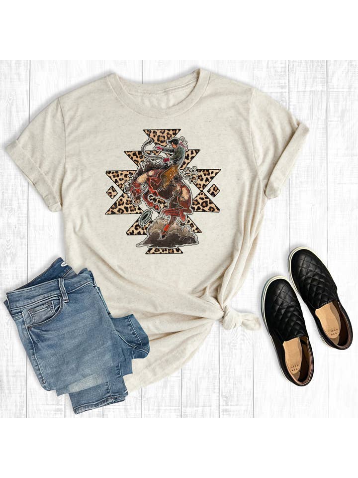 Oat Aztec Leopard Bucking Horse for wholesale on Faire