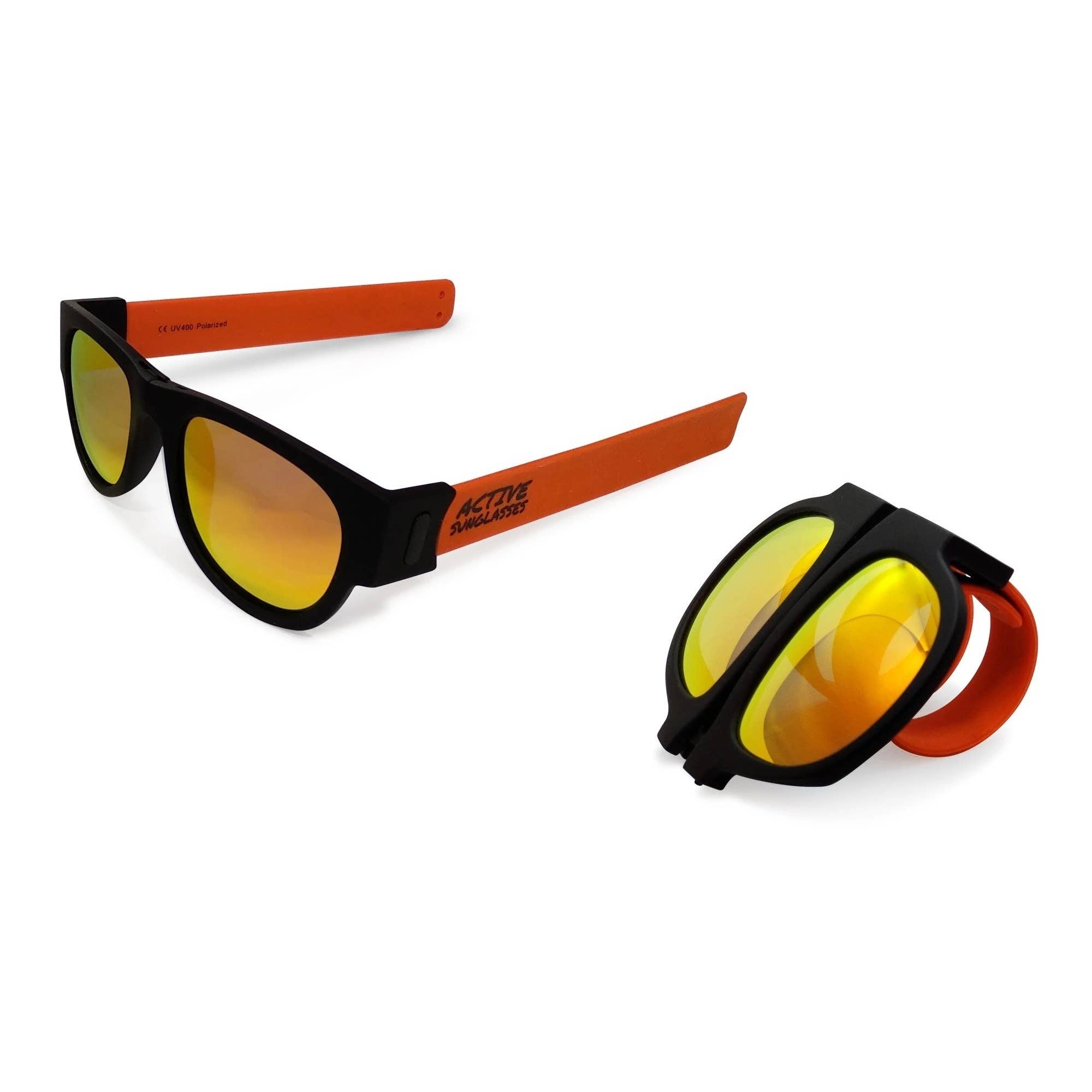 Active Sunglasses - Wholesale Sunglasses - Unisex - Orange - Fire Iridium Mirror0