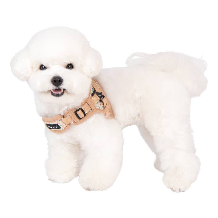 Puppia International Inc. - Wholesale Pet Harness - Dog - LILAC DOG HARNESS X ADJUSTABLE NECK & CHEST FLORAL