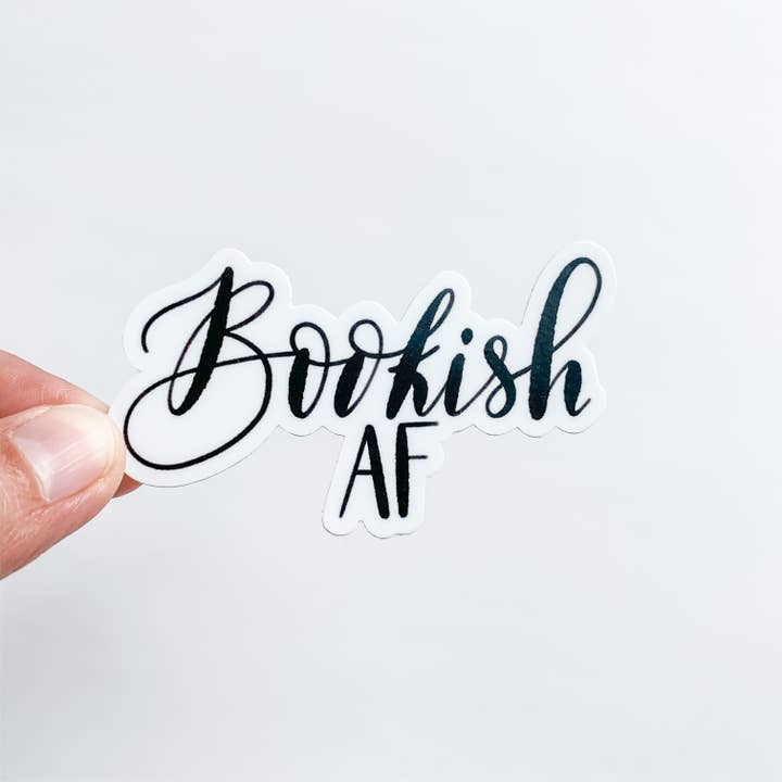 Bookish AF Sticker for wholesale by Wildflower Paper Company