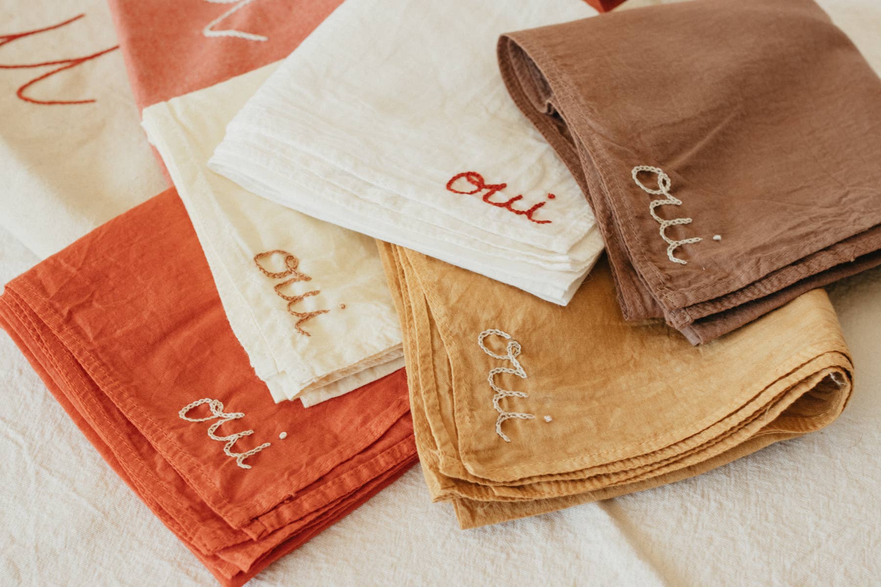 Eloise et moi - Wholesale Bandana - Unisex - Hand embroidered organic cotton bandana - New colors4