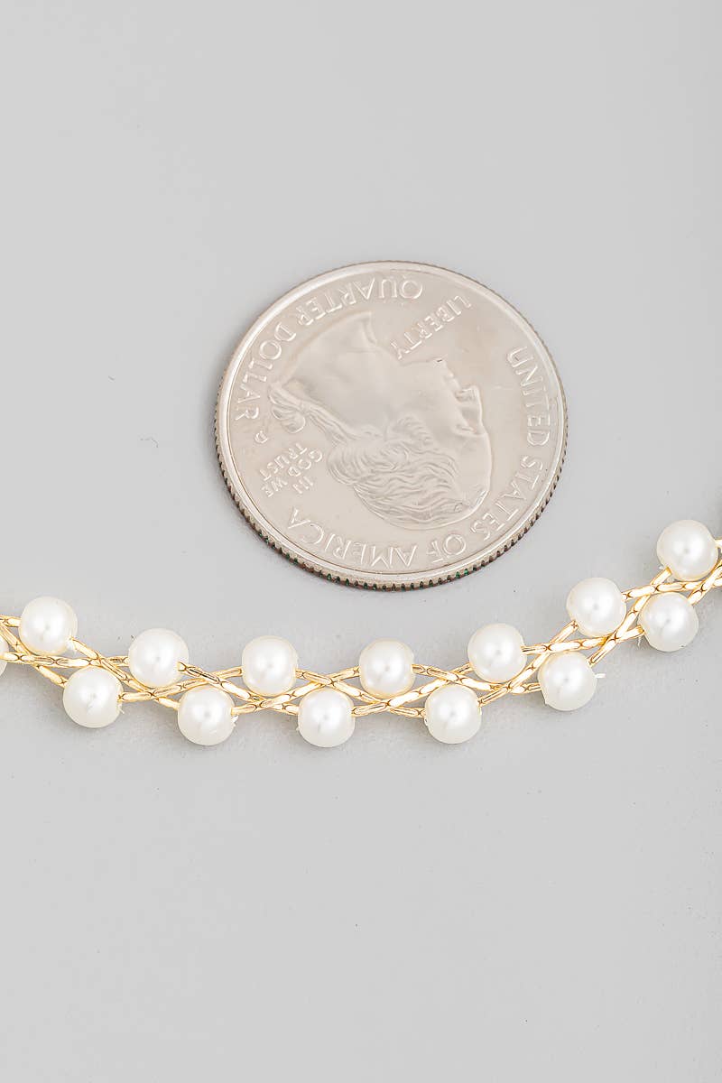 G Braided Pearl Chain Necklace for wholesale on Faire1