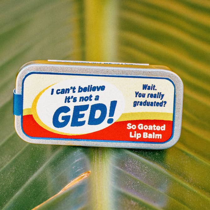 Whiskey River Soap Co. - Vente Baumes à lèvres - Je n'arrive pas à croire que ce n'est pas un GED ! Baume à lèvres | Drôle à l'ancienne0