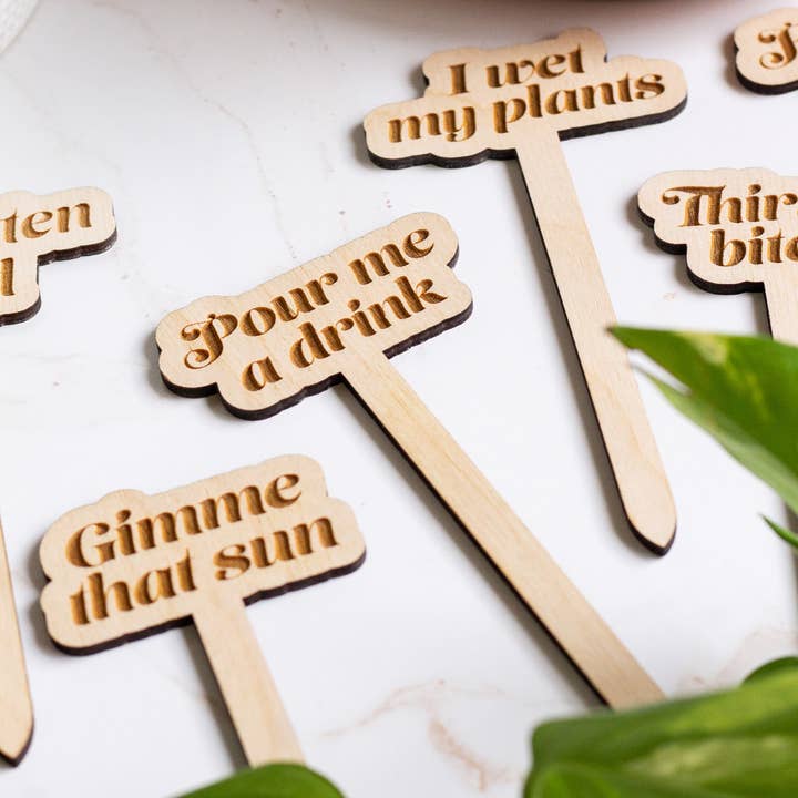 The Print Pantry - Wholesale Garden/Lawn Stake - Funny Wooden Plant Markers6