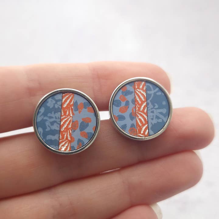Circle & Dash – wholesale Cufflinks – Cufflinks - Blue Coral1