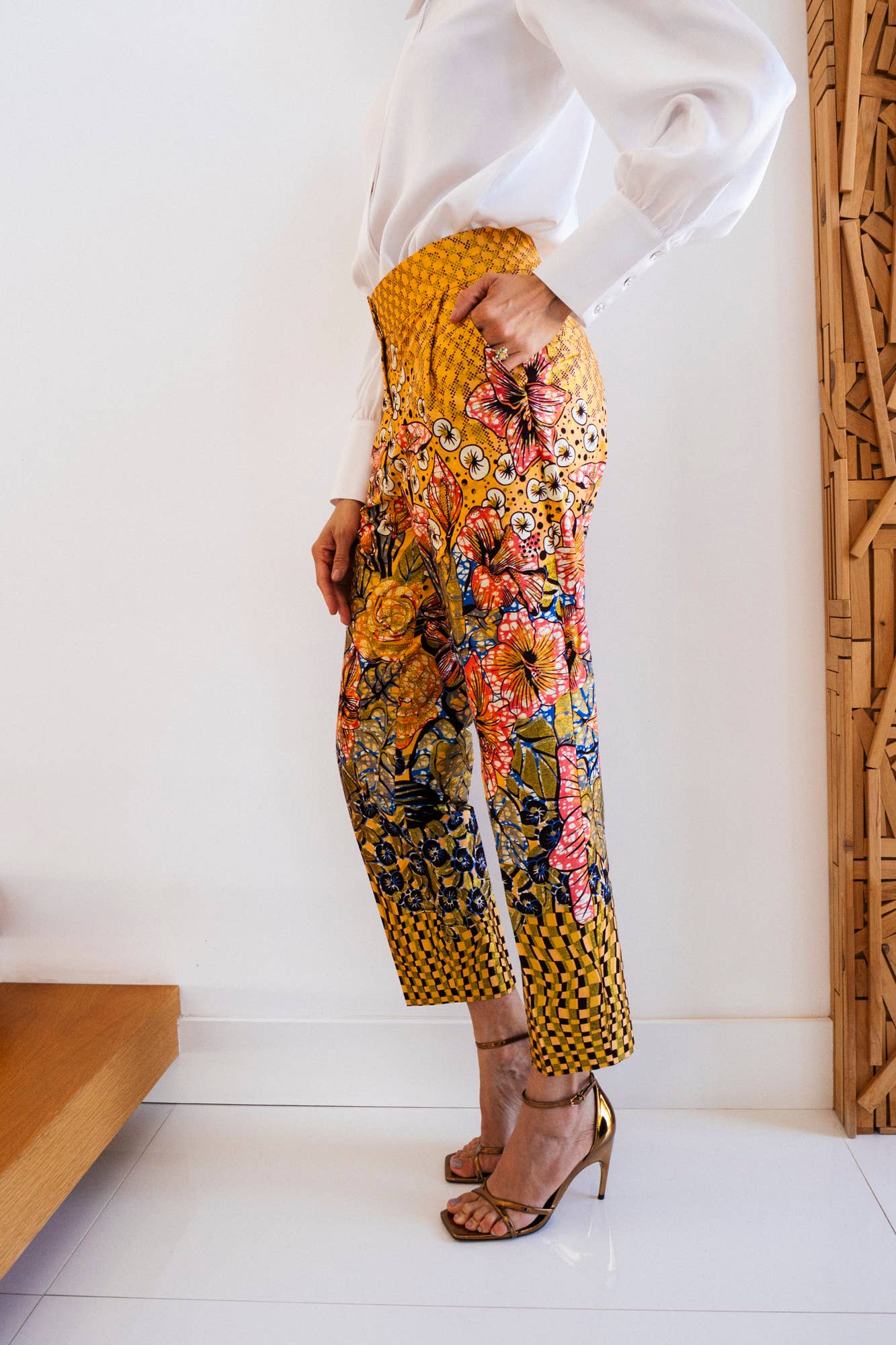 Roselyn Silva - Wholesale Pants - Women's - Printed Cigarette Trousers2