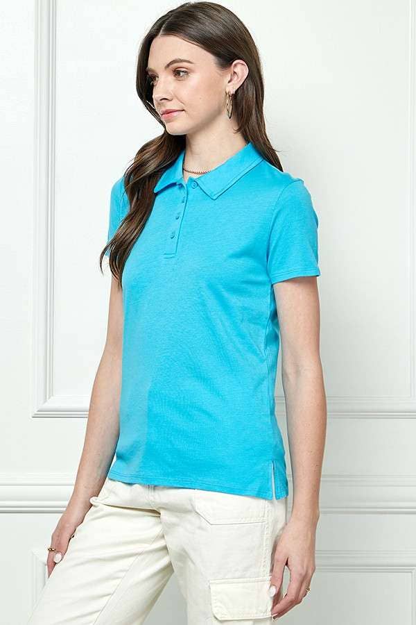 Heart & Hips - Venta al por mayor Polo - Mujer - JT49995 - CAMISETA POLO JERSEY MANGA CORTA6