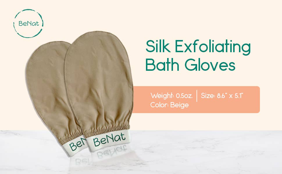 BeNat - Wholesale Exfoliating Gloves/Mitts - Silk Exfoliating Bath Gloves2