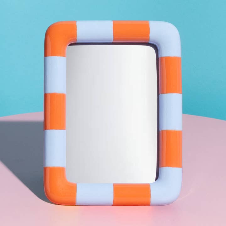 The Savoy - kleurbloklijst Tan / Blauw voor wholesale door Little Fish CO