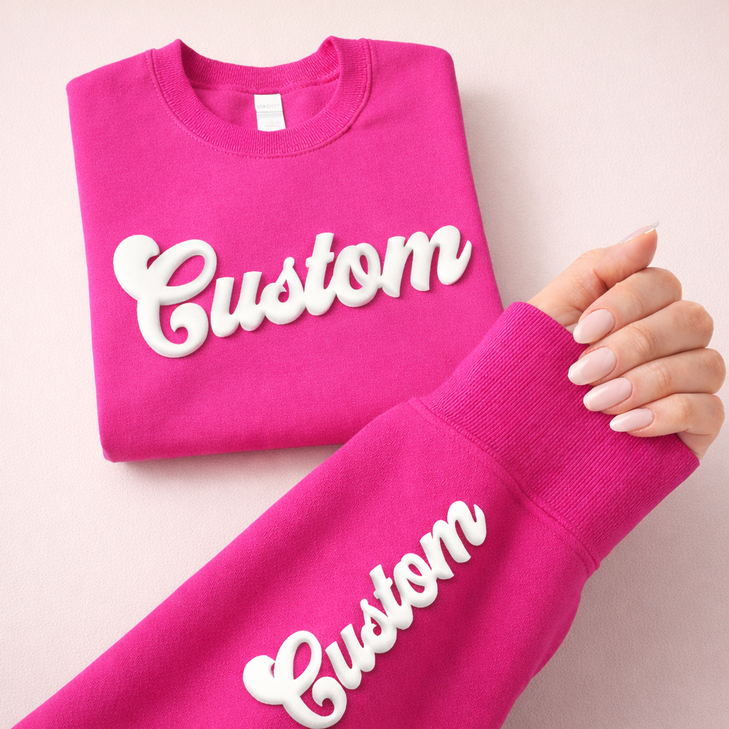 Nobullwoman Apparel - Wholesale Graphic Sweatshirt - Unisex - CUSTOM Wrist Sleeve & Front Puff Print Unisex Sweatshirt5