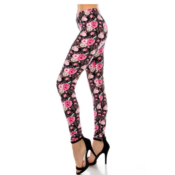 JHP Collection - Wholesale Fashion Leggings - Women's - WOMENS CASUAL MULTI COLOR BRUSHED FULL LEGGINGS1