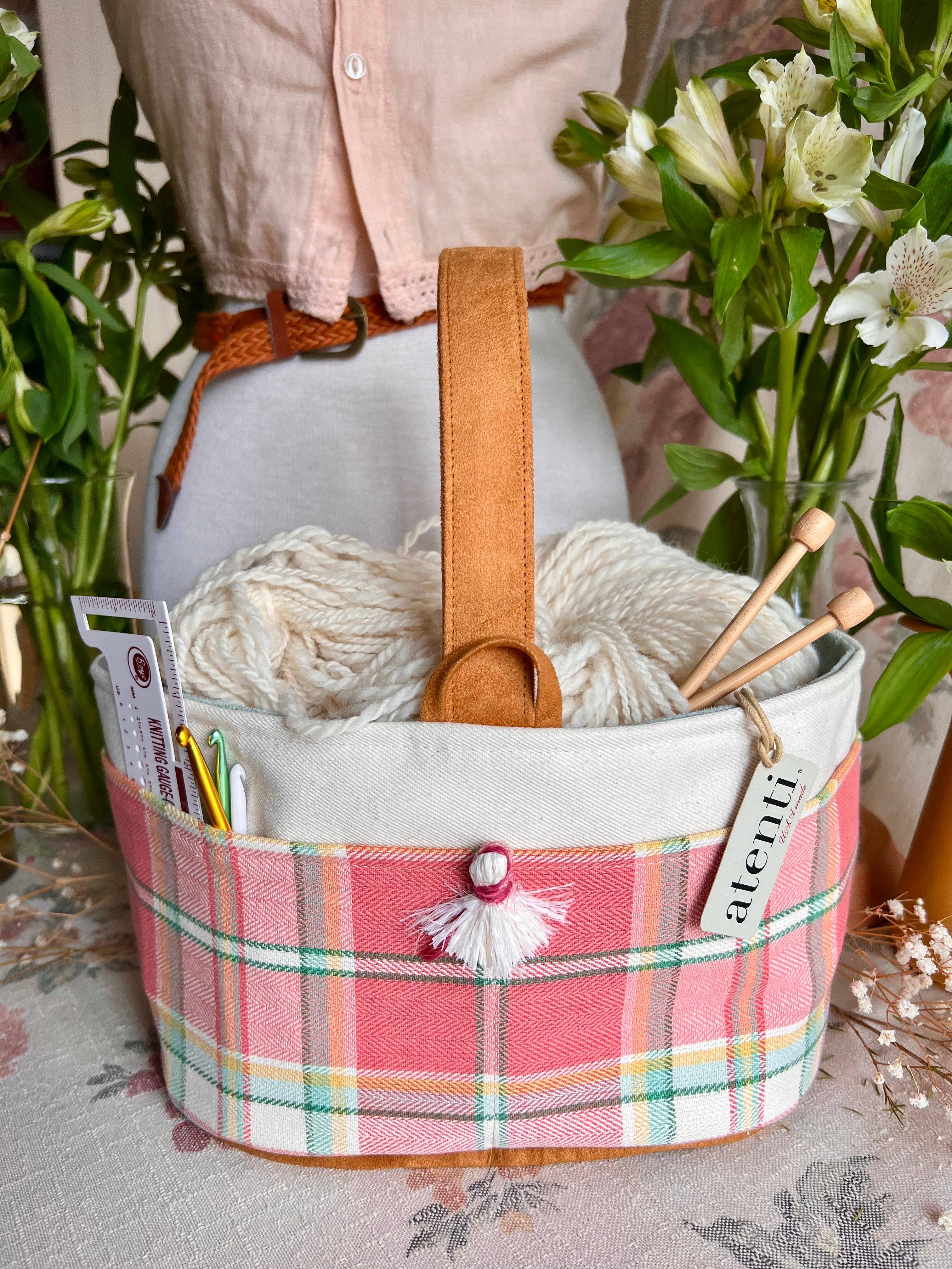 Atenti – Engroshandel Strikke-/hækleartikler – Striknings- og hæklearrangørprojekttaske, Bubblegum Caddy9