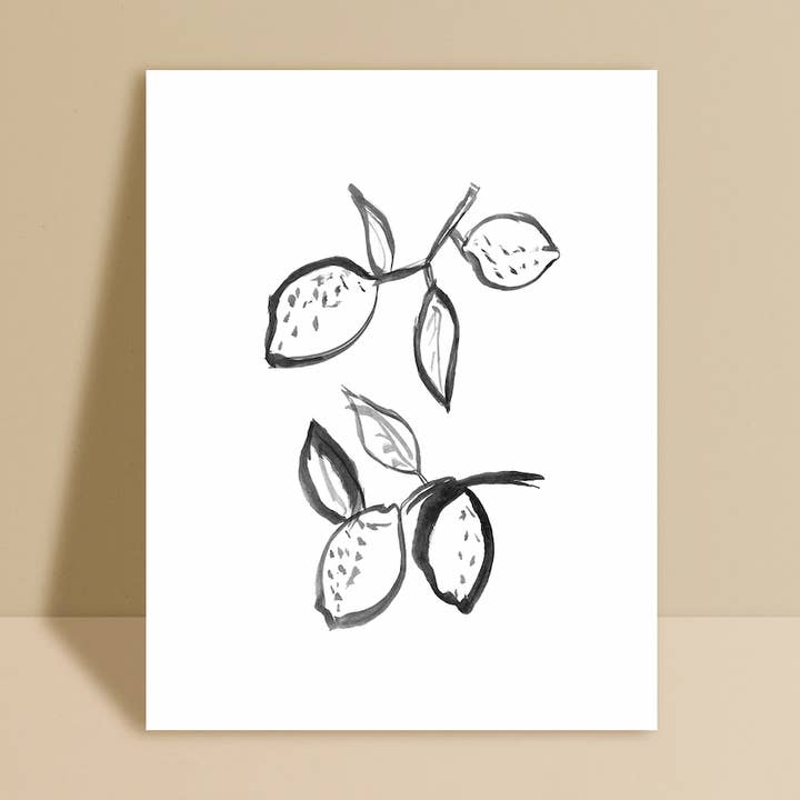 Lemon Leaves Art Print for wholesale by Chelsea Autumn
