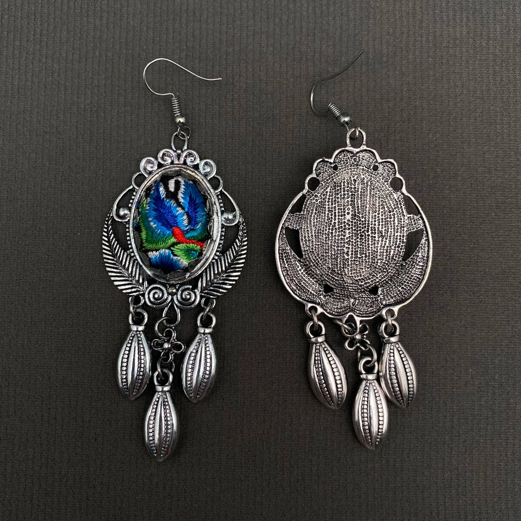 Mio Queena – wholesale Dangle earrings – Multi-style Vintage Woven Flower Pattern Ethnic Style Earrings24