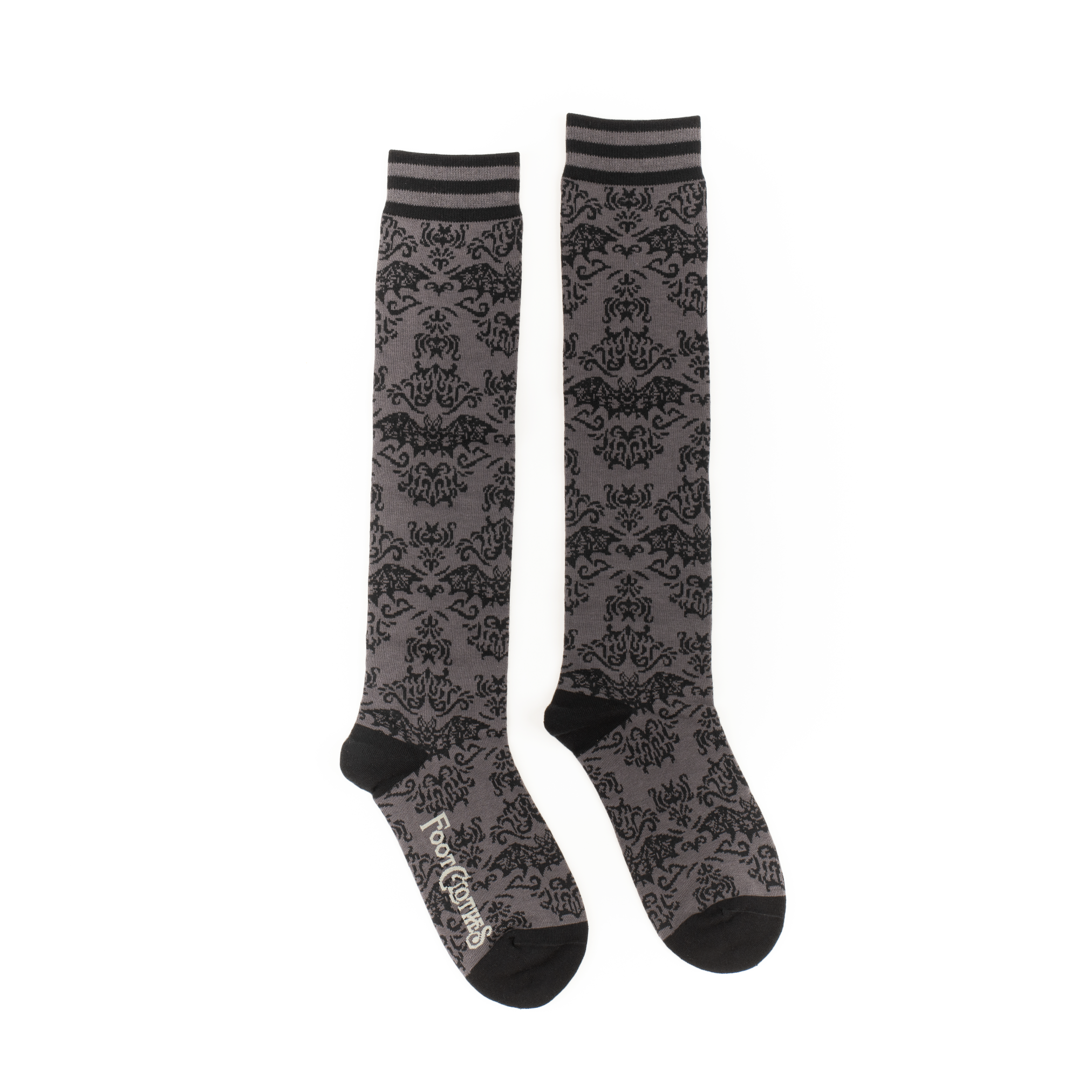 FootClothes LLC - Wholesale Socks - Women's - Bat Damask Knee High Socks1