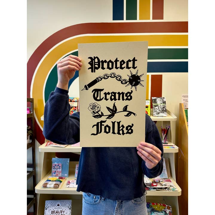 Transfigure Print Co. - Wholesale Poster - Protect Trans Kids/Folks Print