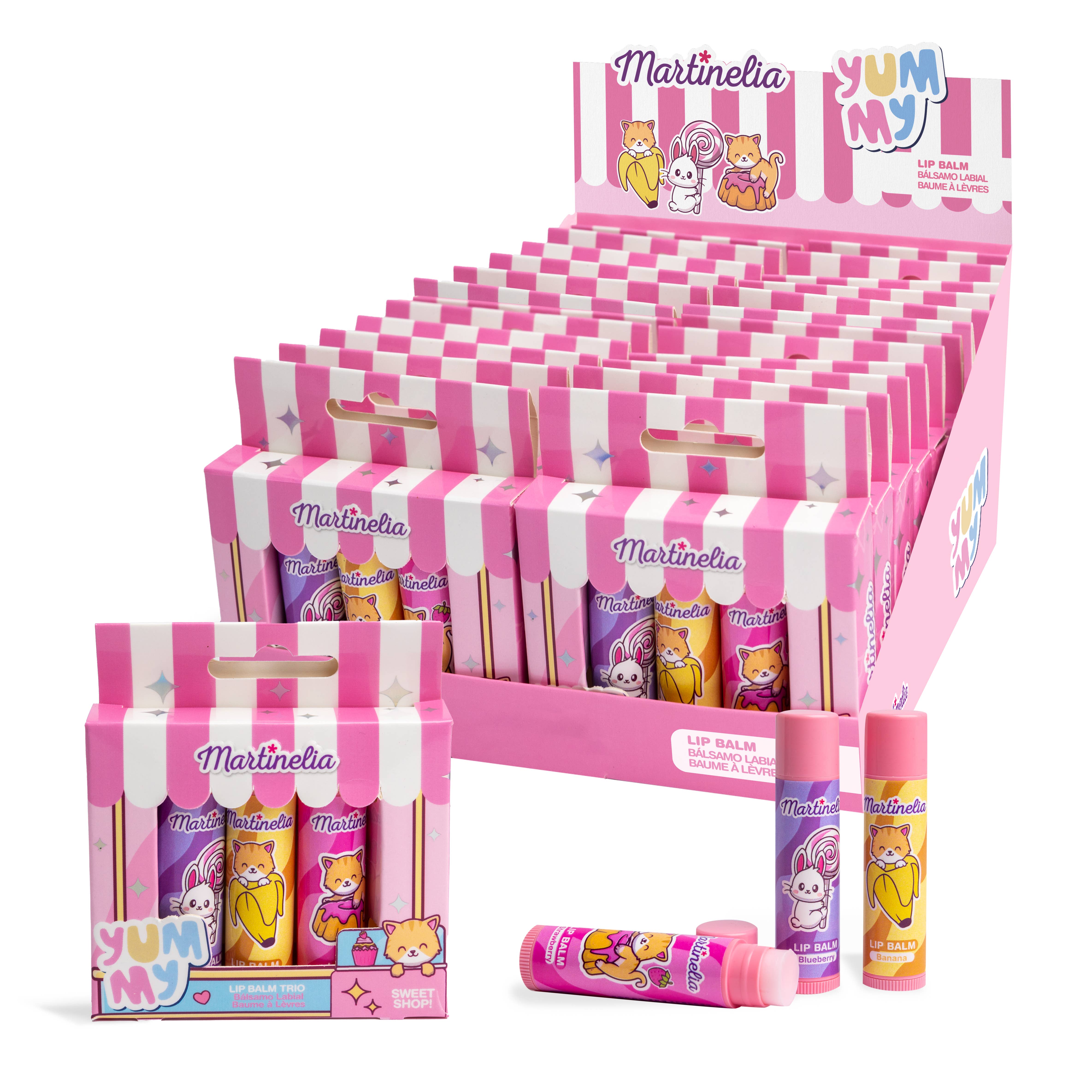 Aquarius Cosmetic SLU - Wholesale Kids Makeup - Kids - MARTINELIA YUMMY LIP BALM TRIO0