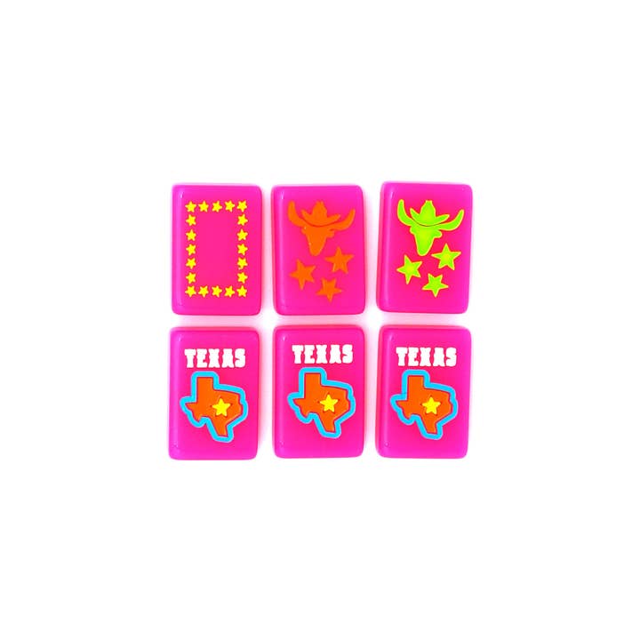 The Mahjong House - Wholesale Board Game - Hot Pink Texas Tiles6