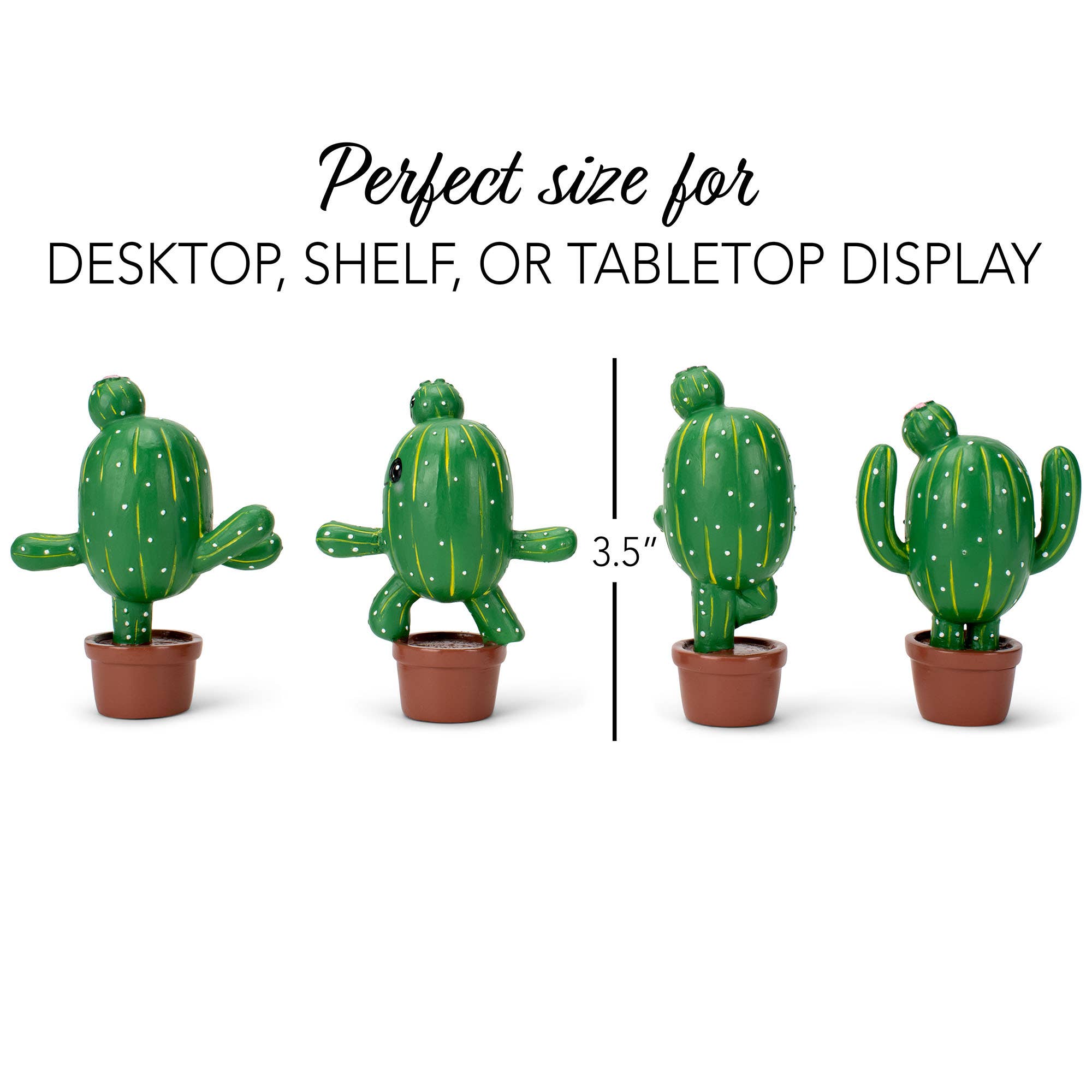 EAST AVENUE - Wholesale Decorative Figurine - Figurine 4-Pc Set Cactus Yoga Poses2