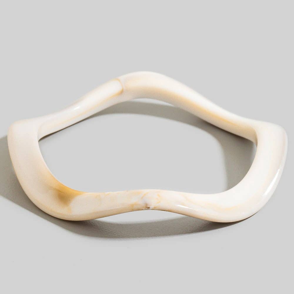 The Looks by Fame Accessories - Wholesale Bangle Bracelet - Wavy Resin Tube Bangle Bracelet4