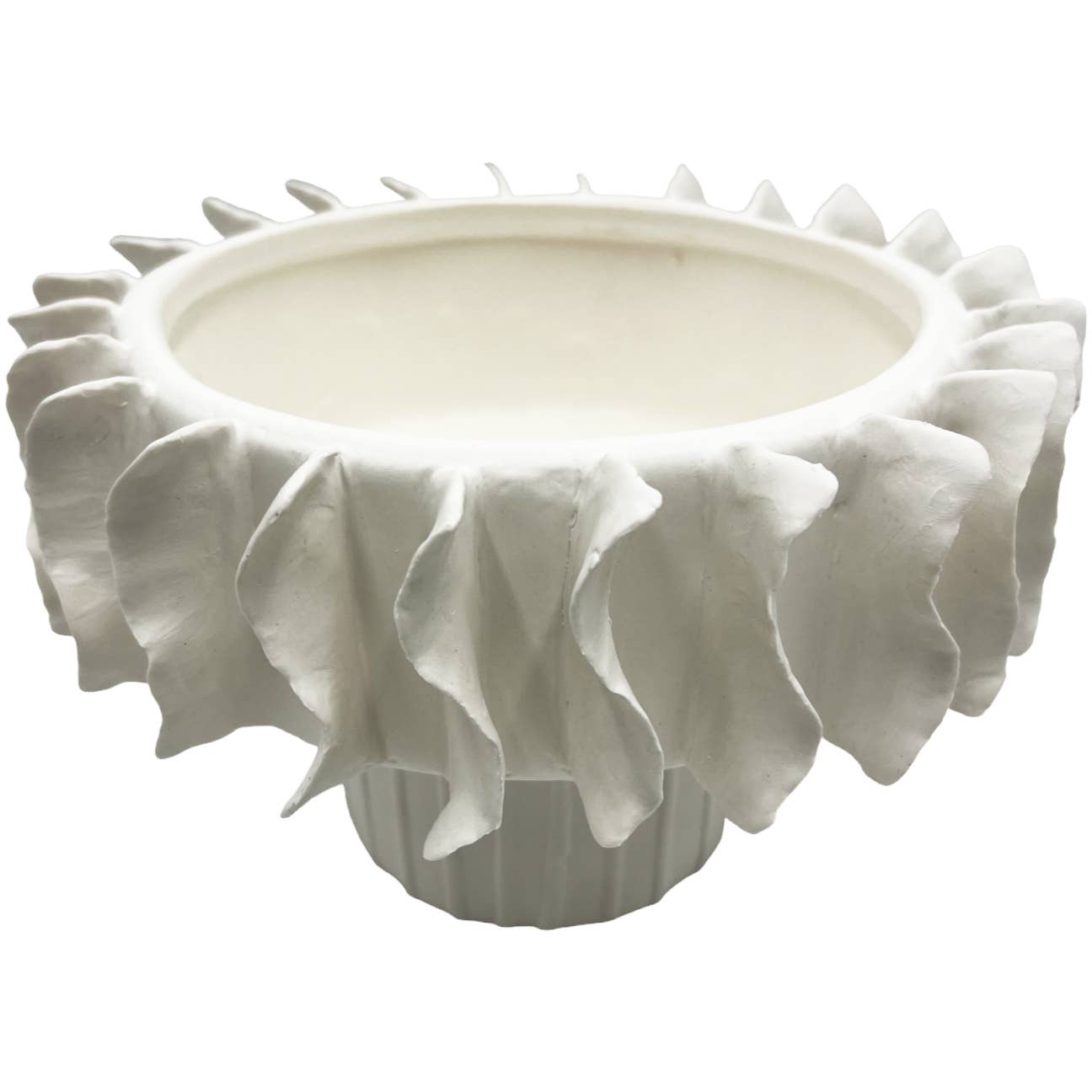 2626 Designs - Wholesale Vase - 9" Wide Modern Ceramic Vase in White4