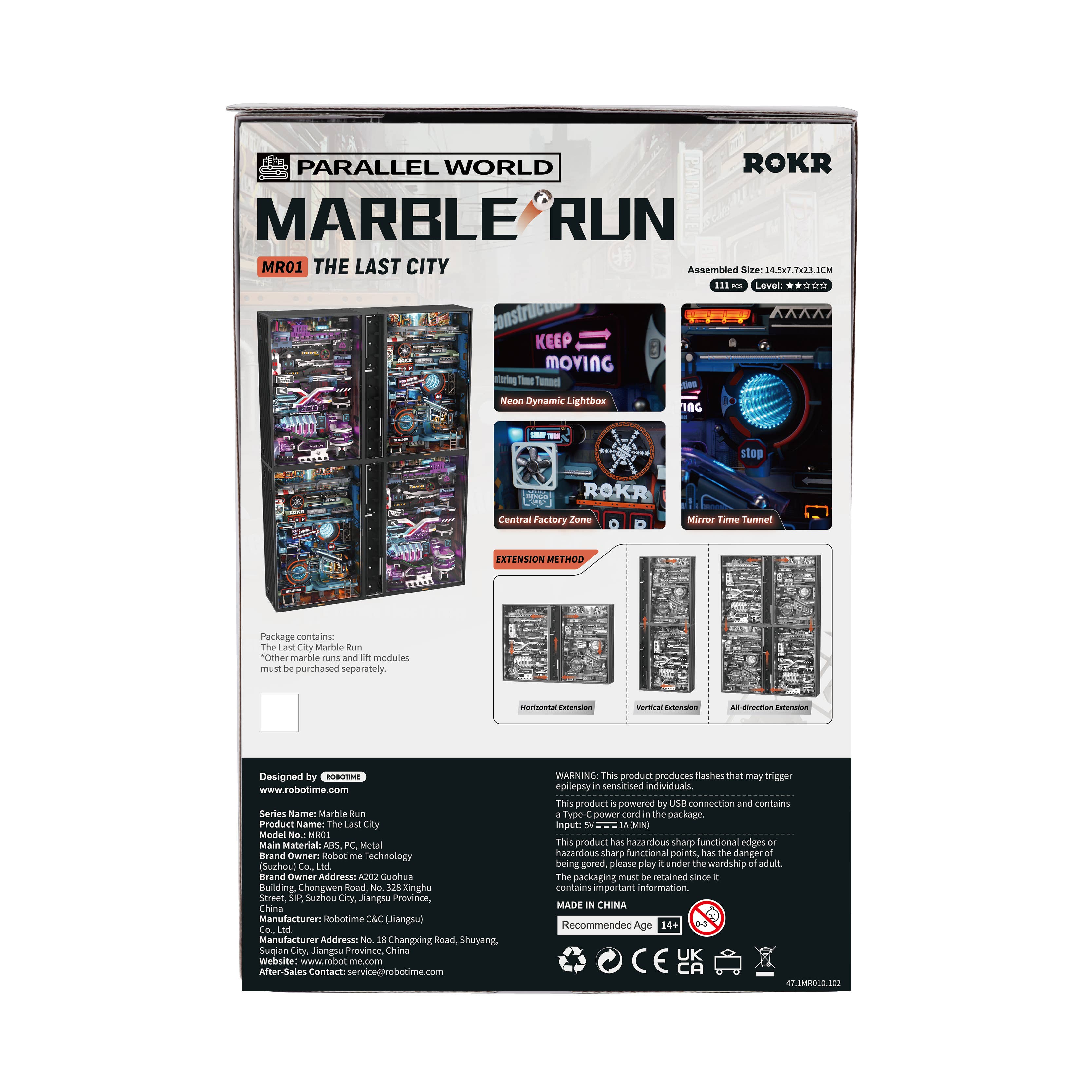 Magnote - Wholesale DIY Craft Kit - ROKR Marble Run The Last City Mechanical 3D Puzzle Kit2