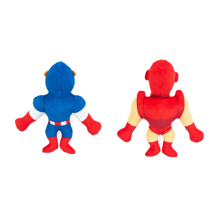 ZippyPaws - Wholesale Pet Plush Toy - Dog - Marvel Plush 2-Pack - Captain America & Iron Man -U.S. Only