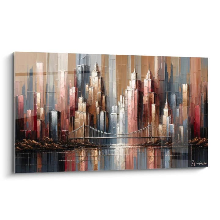 Metropolitan Reflections Table - Abstract Cubism Edition for wholesale by Walensky