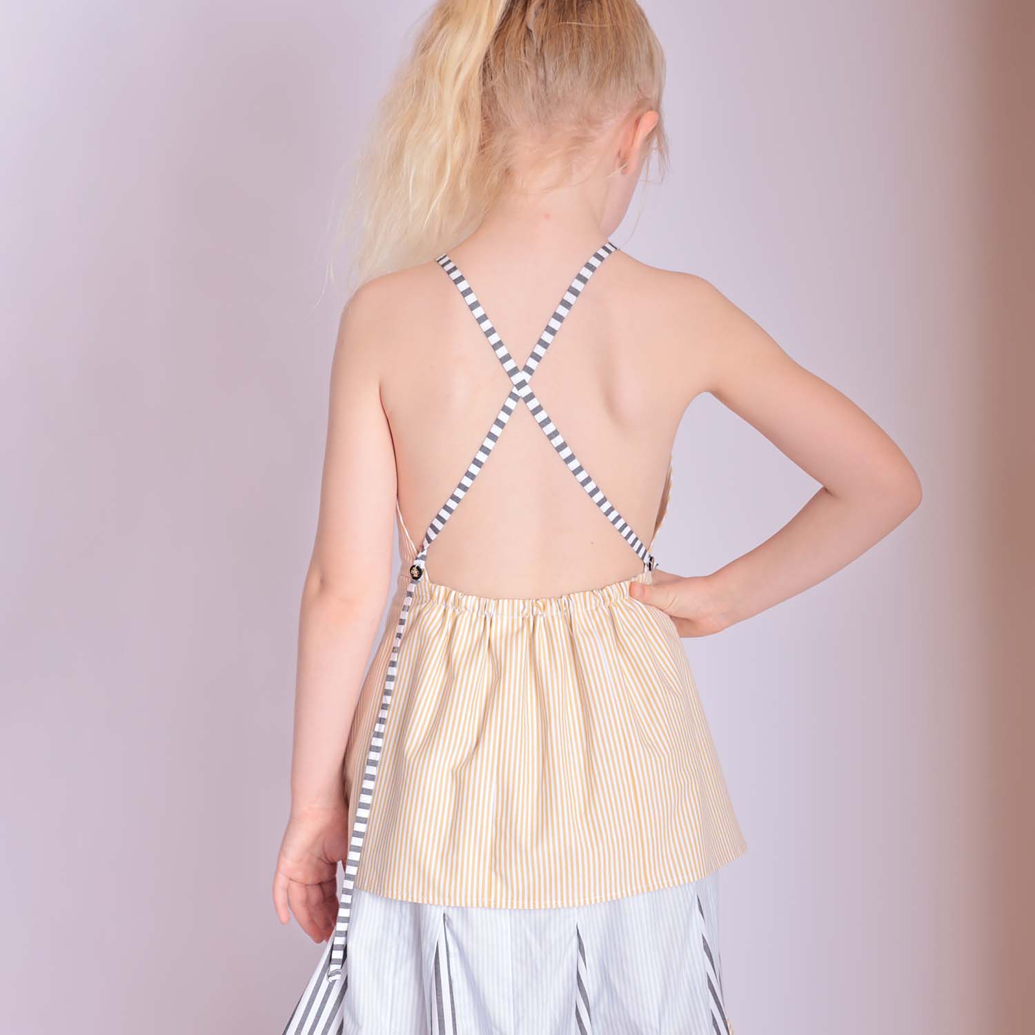 Infantium Victoria - Wholesale Dress - Kids - Zero Waste Striped Flower Girl Dress4