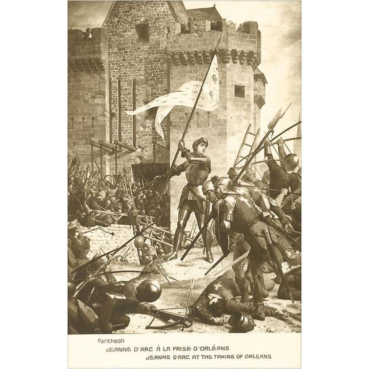 Found Image Press - Wholesale Stationery/Notecard Set - Greeting Card FF-33 Scene of Jeanne d'Arc in Battle
