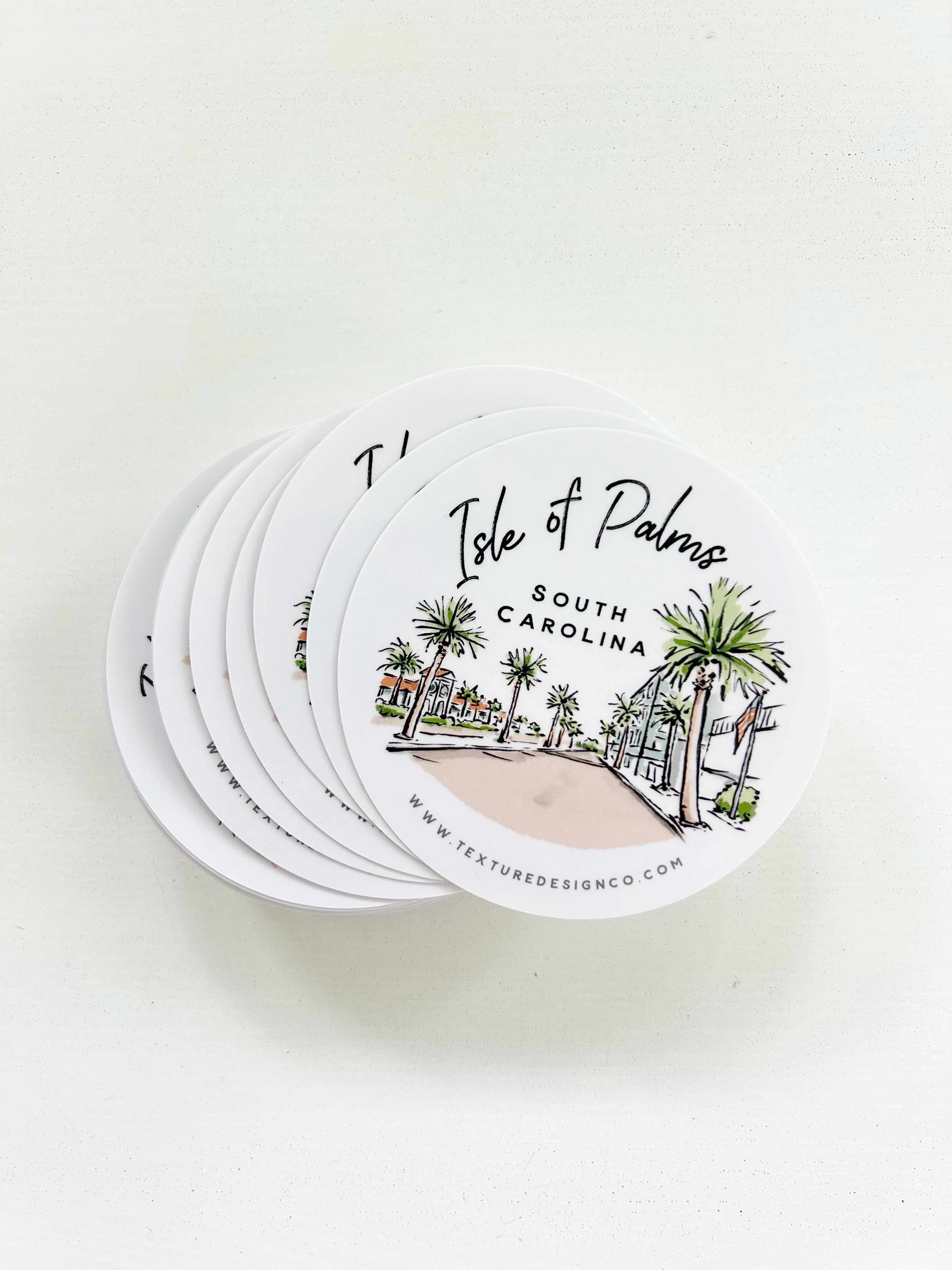 Texture Design Co - Wholesale Sticker - Sherbet Painted Streets - The Isle of Palms Sticker5