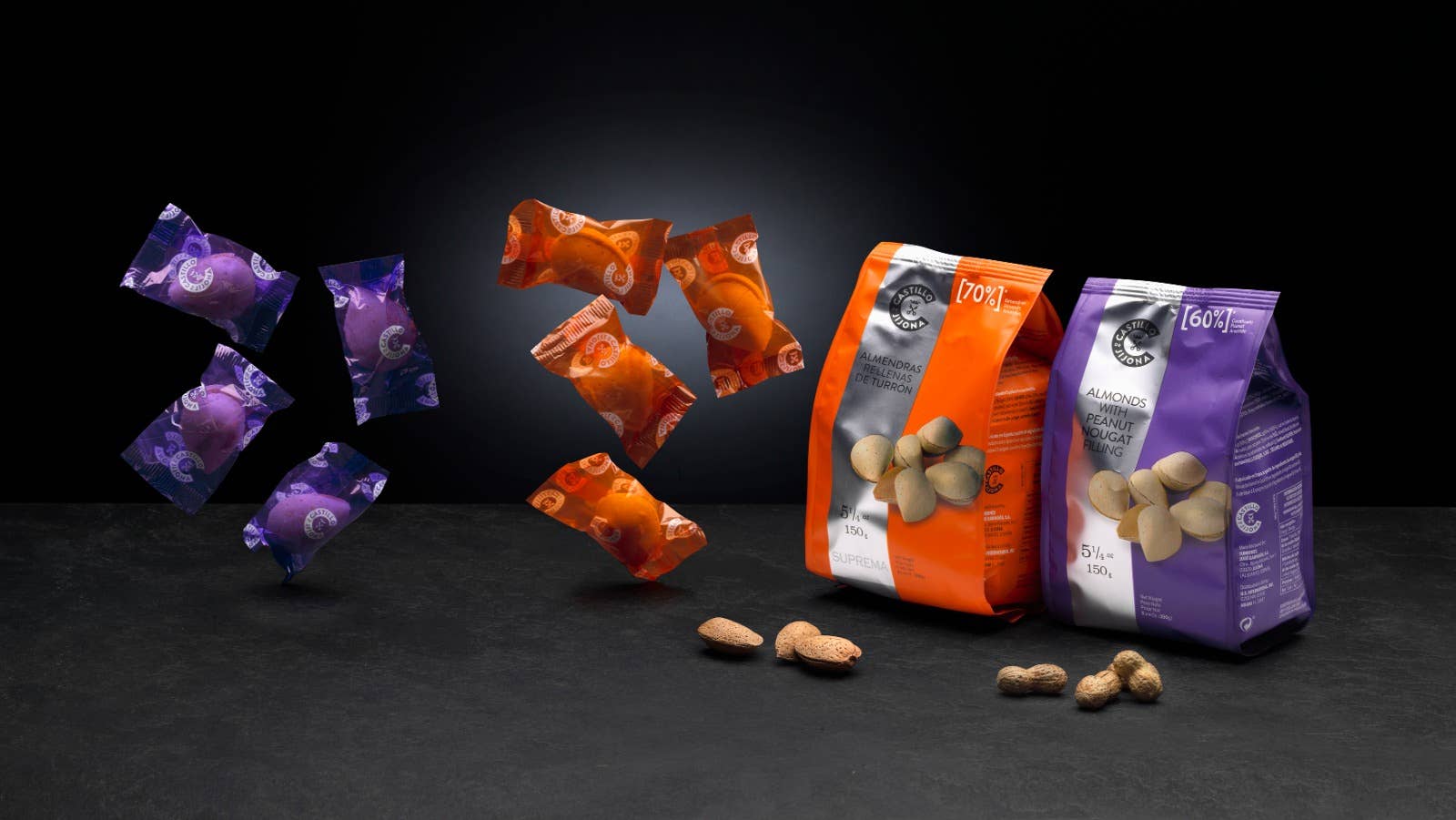 CASTILLO DE JIJONA - Wholesale Nougat - Almonds Stuffed with Peanut Nougat (70% peanut)3