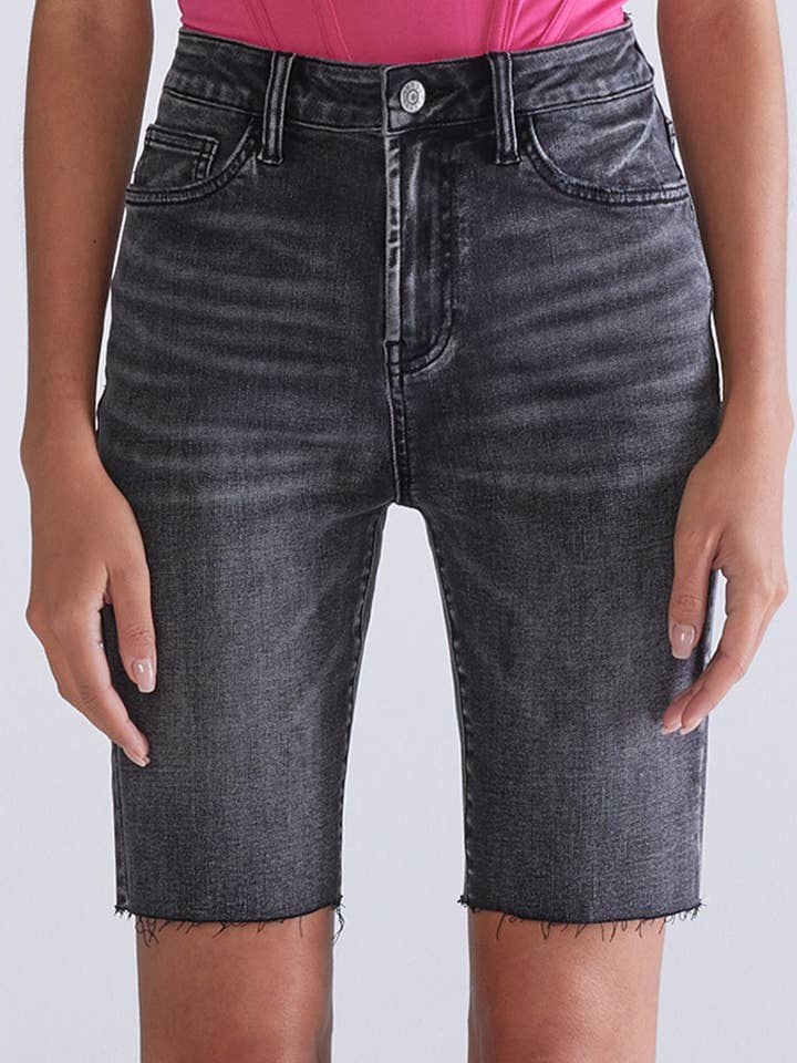 Summer Mid Rise Shorts - Black for wholesale by Ceros Jeans