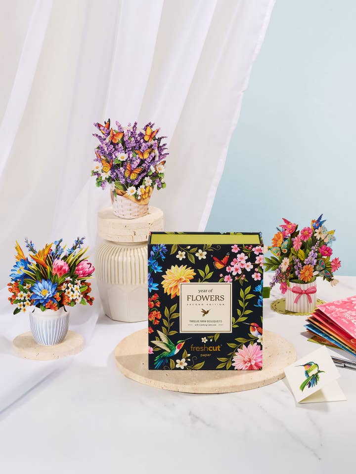 Year of Flowers Second Edition (2026) (Mini Set of 12) for wholesale by FreshCut Paper LLC