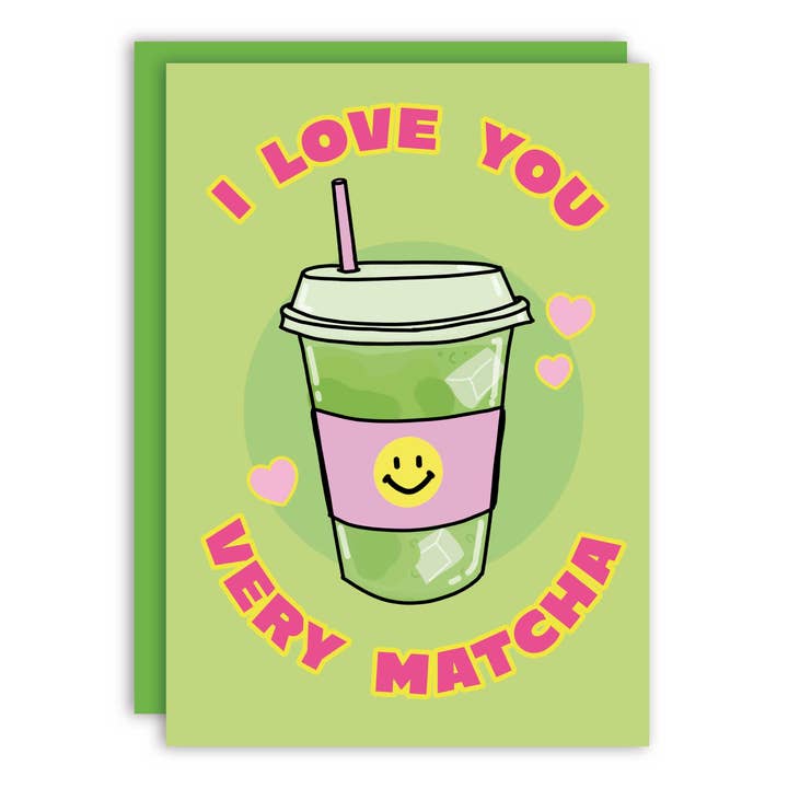 Studio Soph - Wholesale Valentine's Day Card - I Love You Very Matcha Valentines Day Love Greeting Card