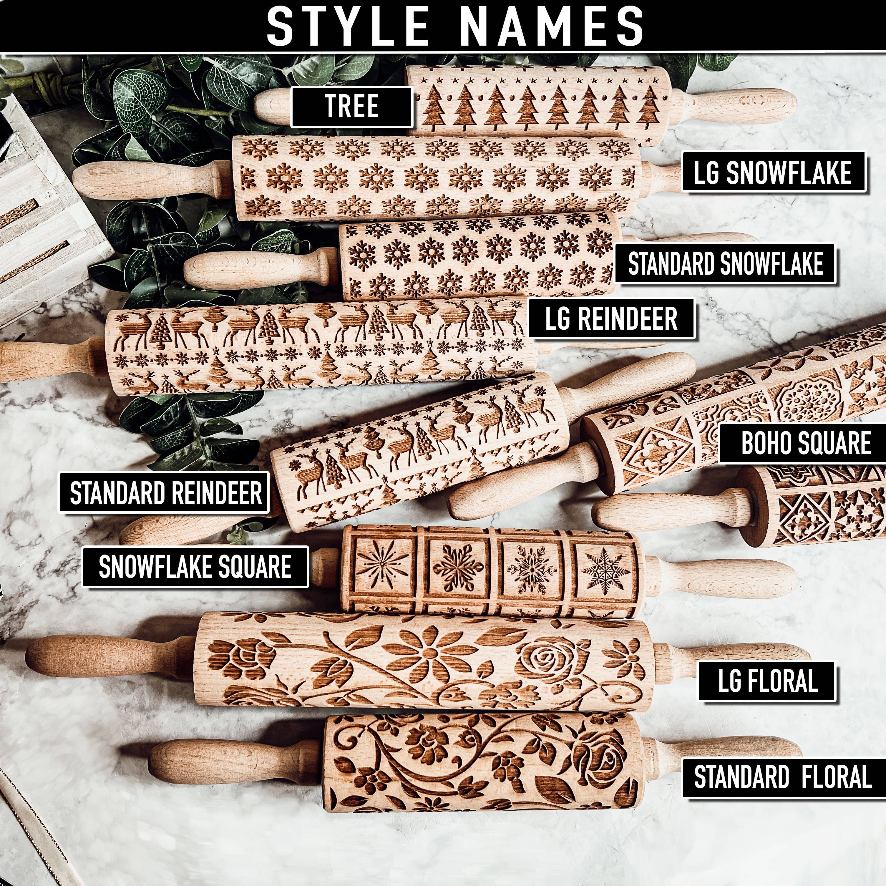 Gia Roma - Wholesale Rolling Pin - Christmas Cookie Gift Set, Wood Rolling Pin + Cookie Cutters26