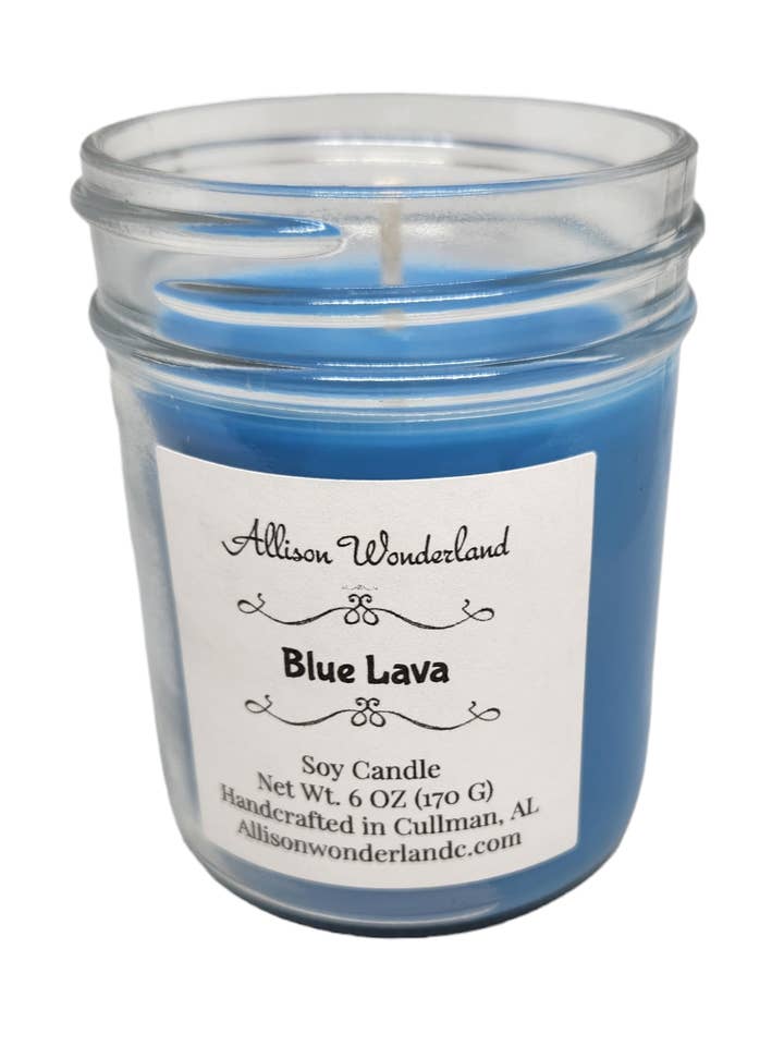 Blue Lava Candle for wholesale by Allison Wonderland