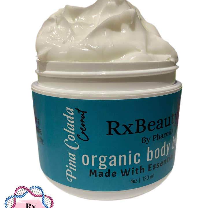 Pina Colada (Coconut) Organic Body Butter for wholesale by Beauty By PharmD