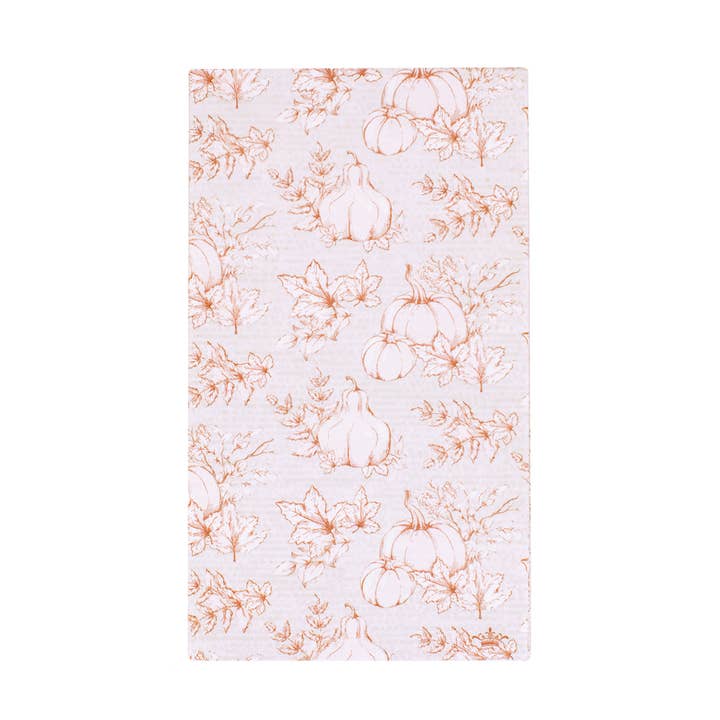 The Royal Standard - Wholesale Disposable Napkin - Harvest Toile Guest Napkins Cream/Sheepskin 4.25x7.75