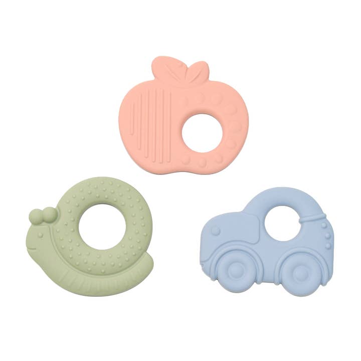 Multi Kynd Silicone Teething Set for wholesale on Faire6