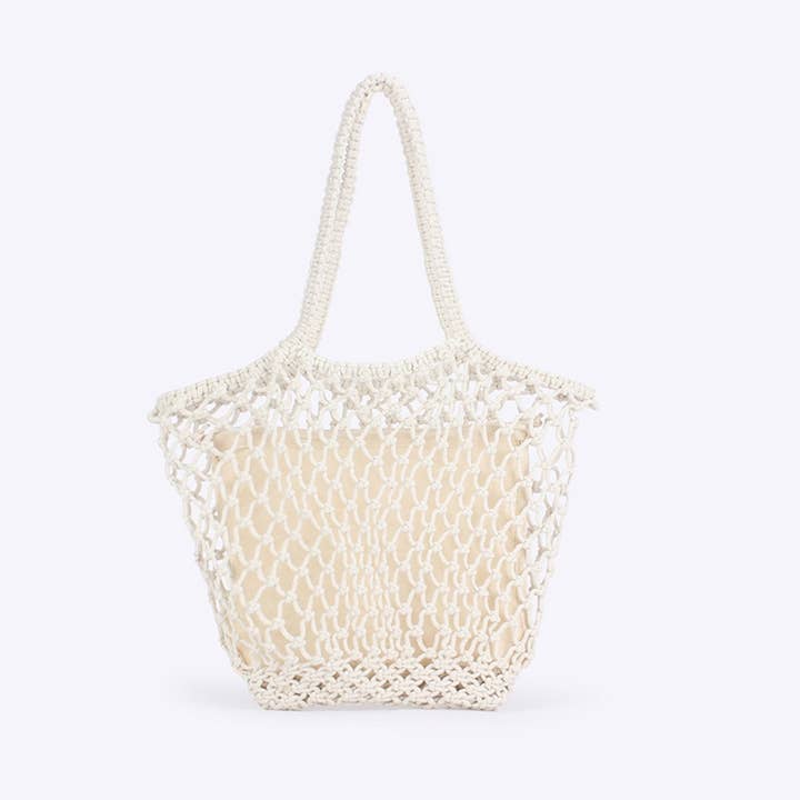 ACCITY - Wholesale Beach Bag - SIMPLE COTTON THREAD HAND-WOVEN SHOULDER BAG_CWAB4681