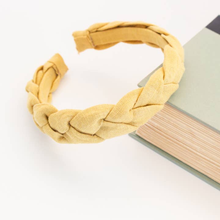 Goldenrod - Diadema trenzada de lino para venta al por mayor de Fablebands