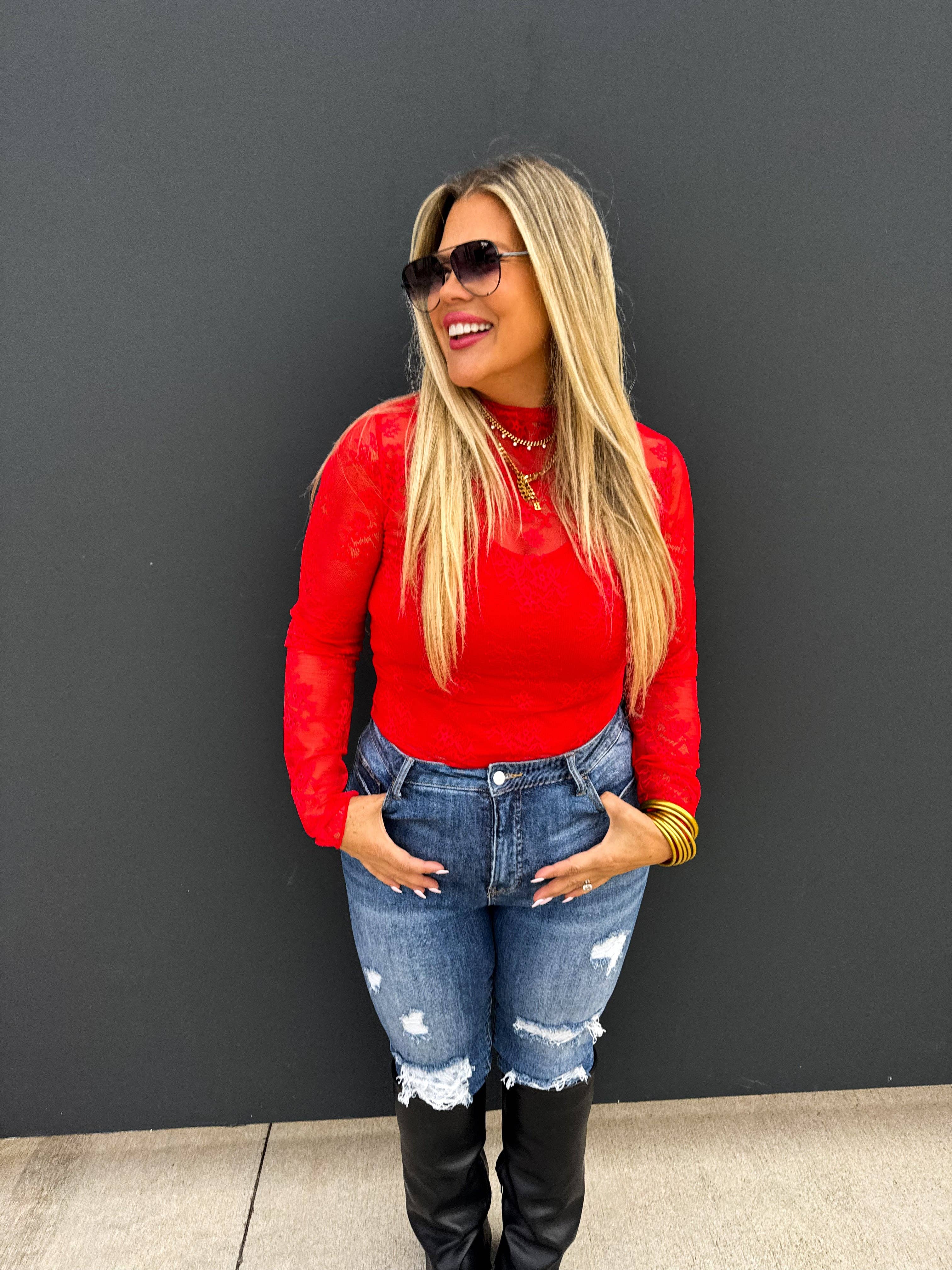 BLAKELEY - Wholesale Blouse - Women's - VALENTINES ROXY LACE TOP14