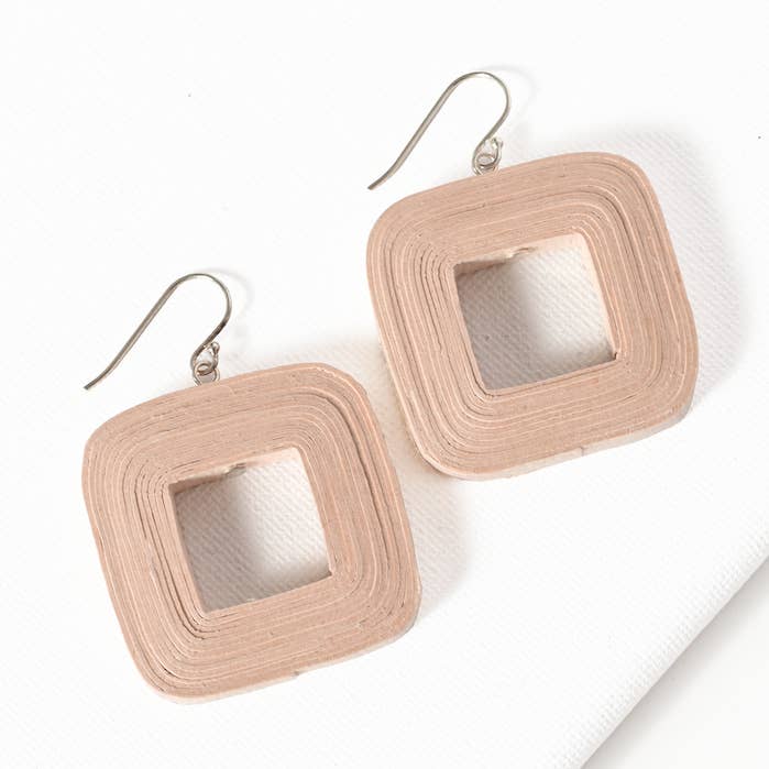 Erin Square Danglers with Sterling Silver for wholesale by One Kind Box